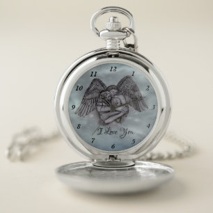 Angel Eros in Love Pocket Watch
