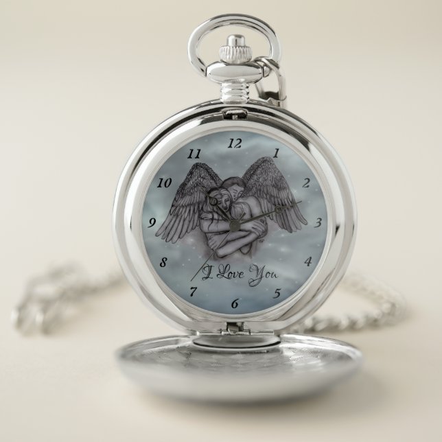 Angel Eros in Love Pocket Watch (Inside)