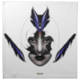 Angel Eyes Wings Of Wind Fractal Table Napkins