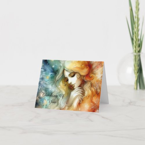 Angel Face Encouragement Greeting Card