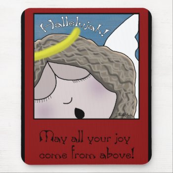 Angel Face Hallelujah Mouse Pad by creationhrt at Zazzle