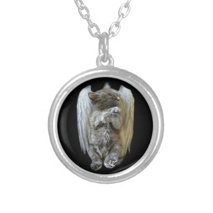 Angel Face Silver Plated Necklace