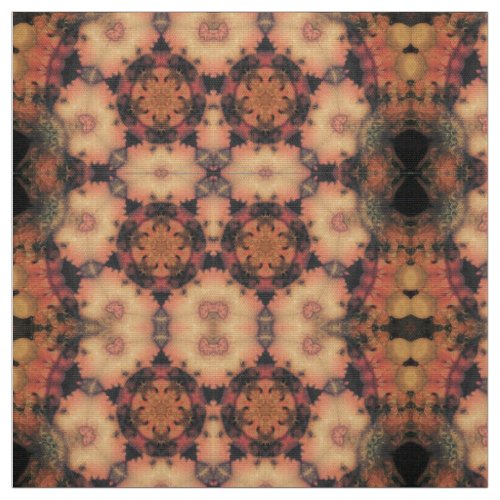 ANGEL FACESBUTTERFLIESFLOWERS Abstract Red Brown Fabric