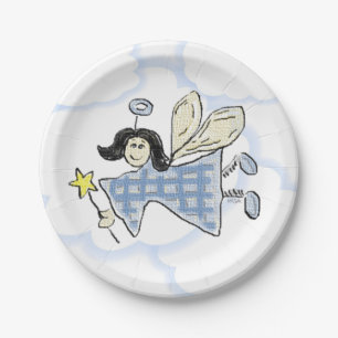 Angel/Fairy (blue) Paper Plates