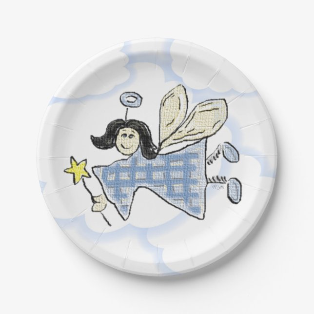 Angel/Fairy (blue) Paper Plates (Front)