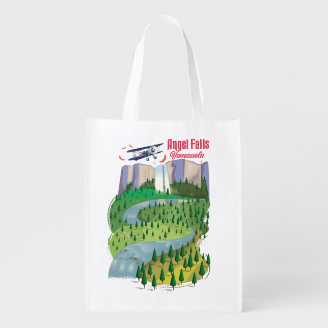 Angel Falls Venezuela Grocery Bag (Front)
