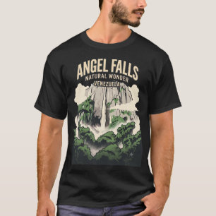 Angel Falls Venezuela Vintage Travel Poster T-Shirt