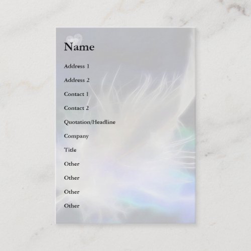 Angel Feather and Heart! Business Card