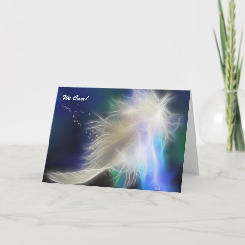 Angel Feather and Stars Card