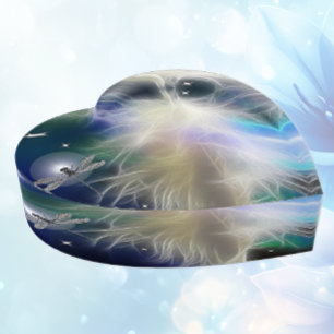 Angel Feather & Dragonfly Heart Paperweight