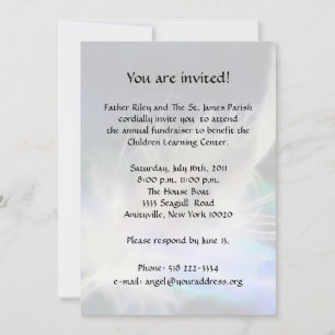 Angel Feather Fundraiser Invitation
