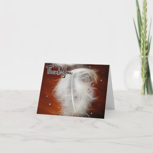 Angel Feather Thank You Card (Front)