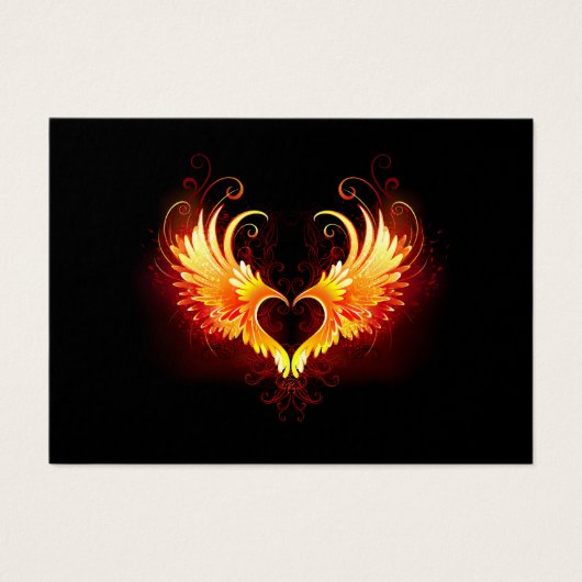 Angel Fire Heart with Wings (Front)
