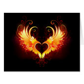 Angel Fire Heart with Wings (Front Horizontal)