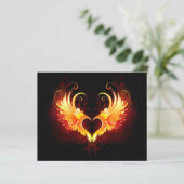 Angel Fire Heart with Wings (Standing Front)