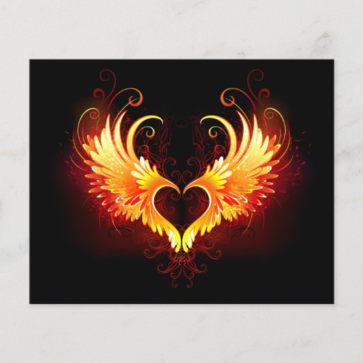 Angel Fire Heart with Wings (Front)