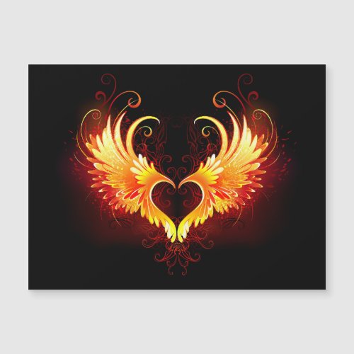 Angel Fire Heart with Wings