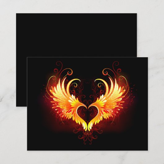 Angel Fire Heart with Wings (Front/Back)