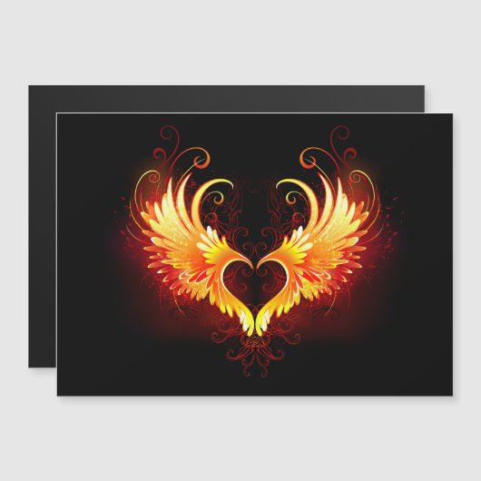 Angel Fire Heart with Wings (Front/Back)