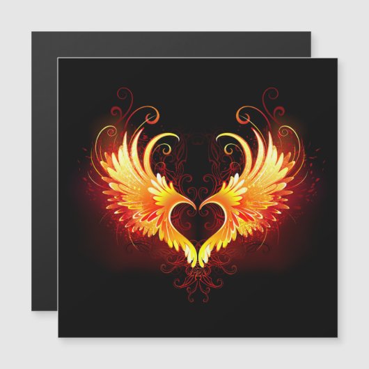 Angel Fire Heart with Wings (Front/Back)