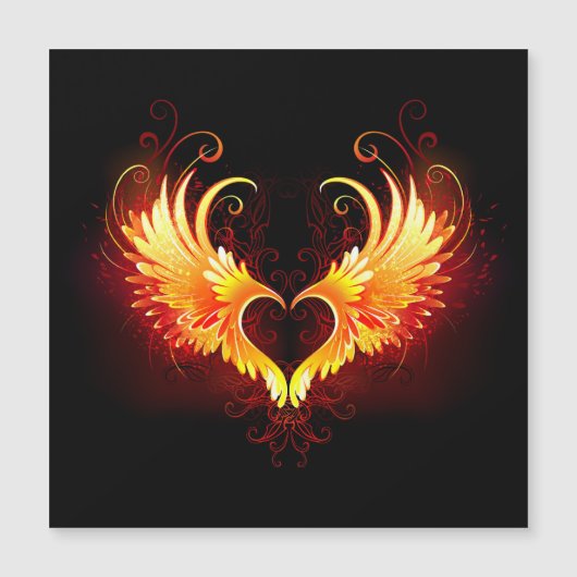 Angel Fire Heart with Wings (Front)