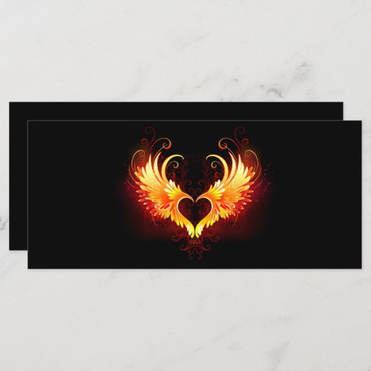 Angel Fire Heart with Wings (Front/Back)