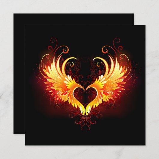 Angel Fire Heart with Wings (Front/Back)