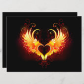 Angel Fire Heart with Wings (Front/Back)