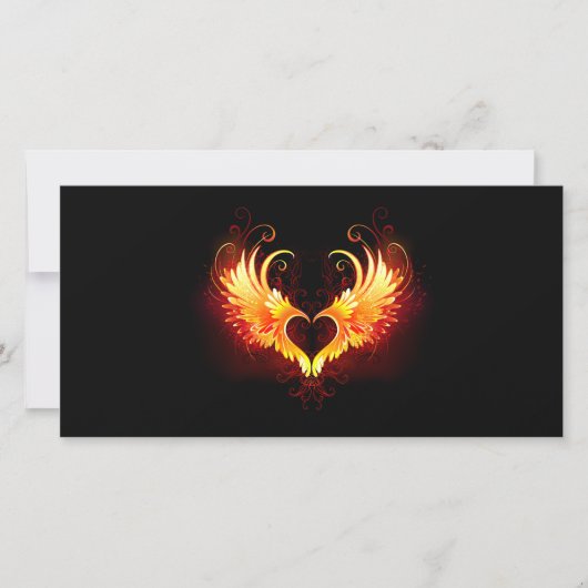 Angel Fire Heart with Wings (Front)
