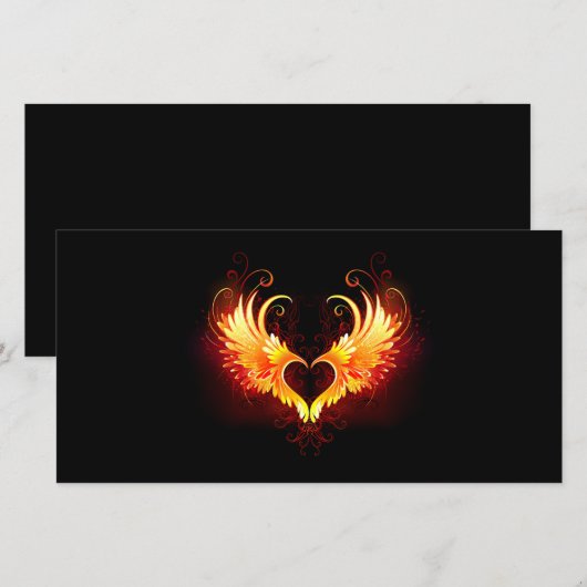 Angel Fire Heart with Wings (Front/Back)