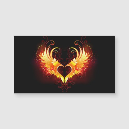 Angel Fire Heart with Wings