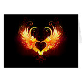 Angel Fire Heart with Wings (Front Horizontal)