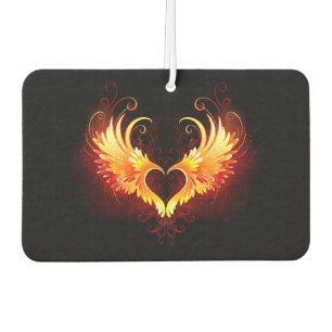 Angel Fire Heart with Wings Air Freshener