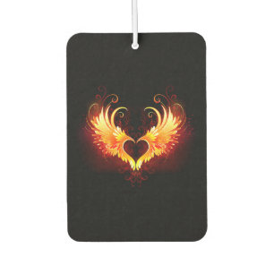 Angel Fire Heart with Wings Air Freshener