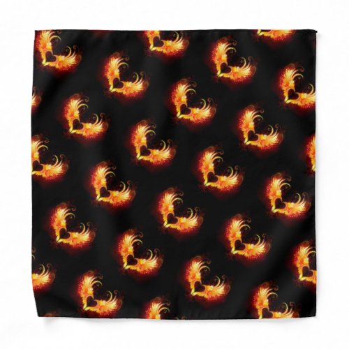 Angel Fire Heart with Wings Bandana