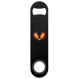Angel Fire Heart with Wings Bar Key