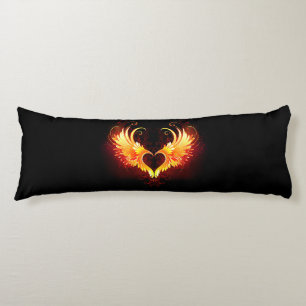 Angel Fire Heart with Wings Body Pillow