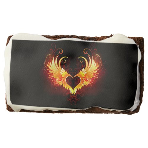 Angel Fire Heart with Wings Brownie