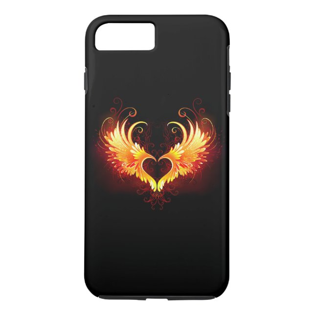 Angel Fire Heart with Wings Case-Mate iPhone Case (Back)