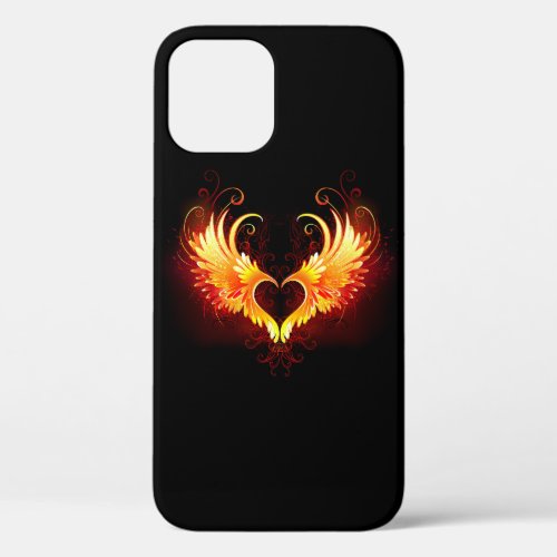 Angel Fire Heart with Wings iPhone 12 Pro Case