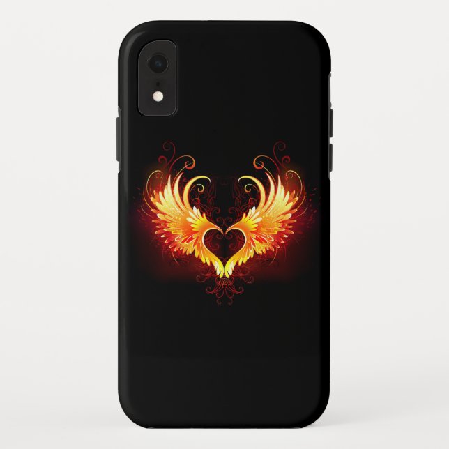 Angel Fire Heart with Wings Case-Mate iPhone Case (Back)