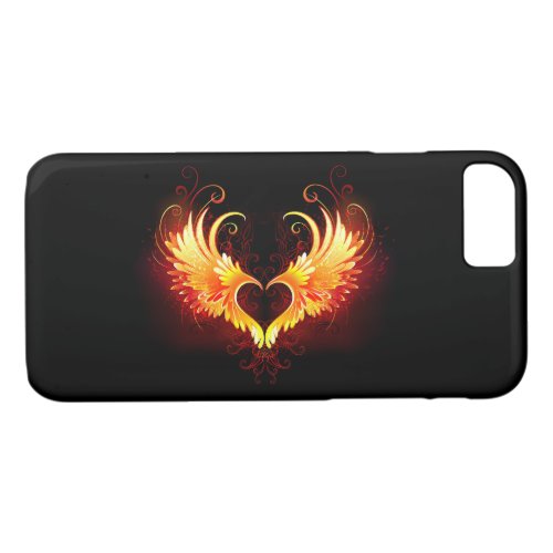 Angel Fire Heart with Wings iPhone 87 Case