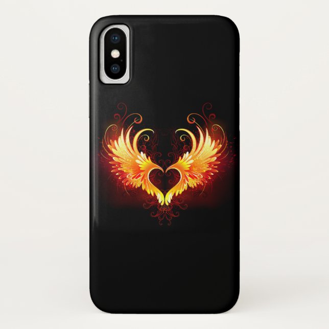 Angel Fire Heart with Wings Case-Mate iPhone Case (Back)