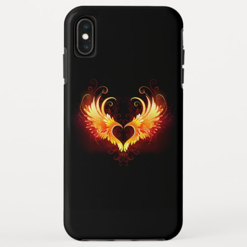 Angel Fire Heart with Wings iPhone XS Max Case