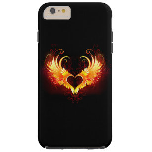 Angel Fire Heart with Wings Tough iPhone 6 Plus Case