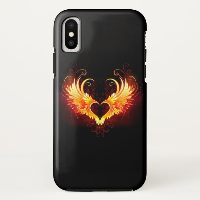 Angel Fire Heart with Wings Case-Mate iPhone Case (Back)