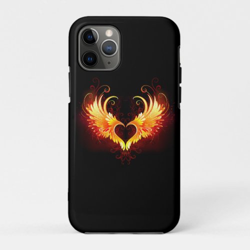 Angel Fire Heart with Wings iPhone 11 Pro Case