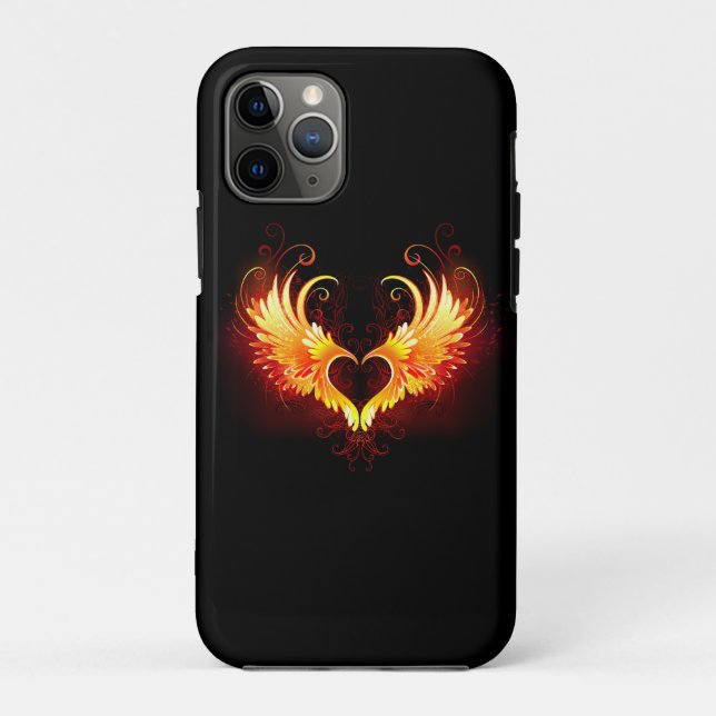 Angel Fire Heart with Wings Case-Mate iPhone Case (Back)