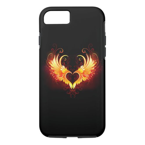 Angel Fire Heart with Wings iPhone 87 Case