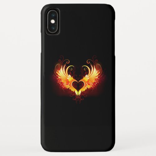 Angel Fire Heart with Wings iPhone XS Max Case